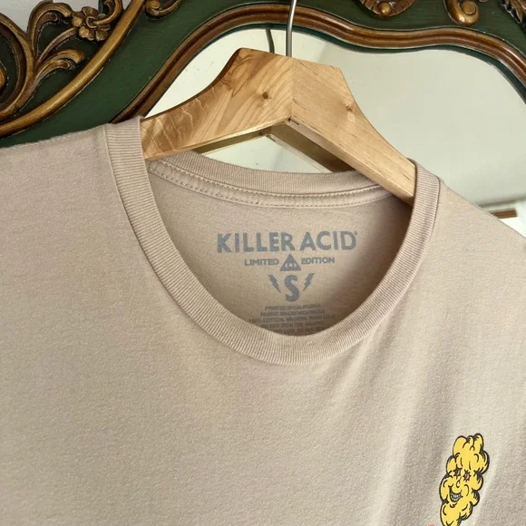 Killer Acid Limited Edition Cropped Graphic Tee Shirt Cut Off - Picture 5 of 6